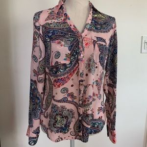Express Pink Paisley Blouse, size XS, like new!